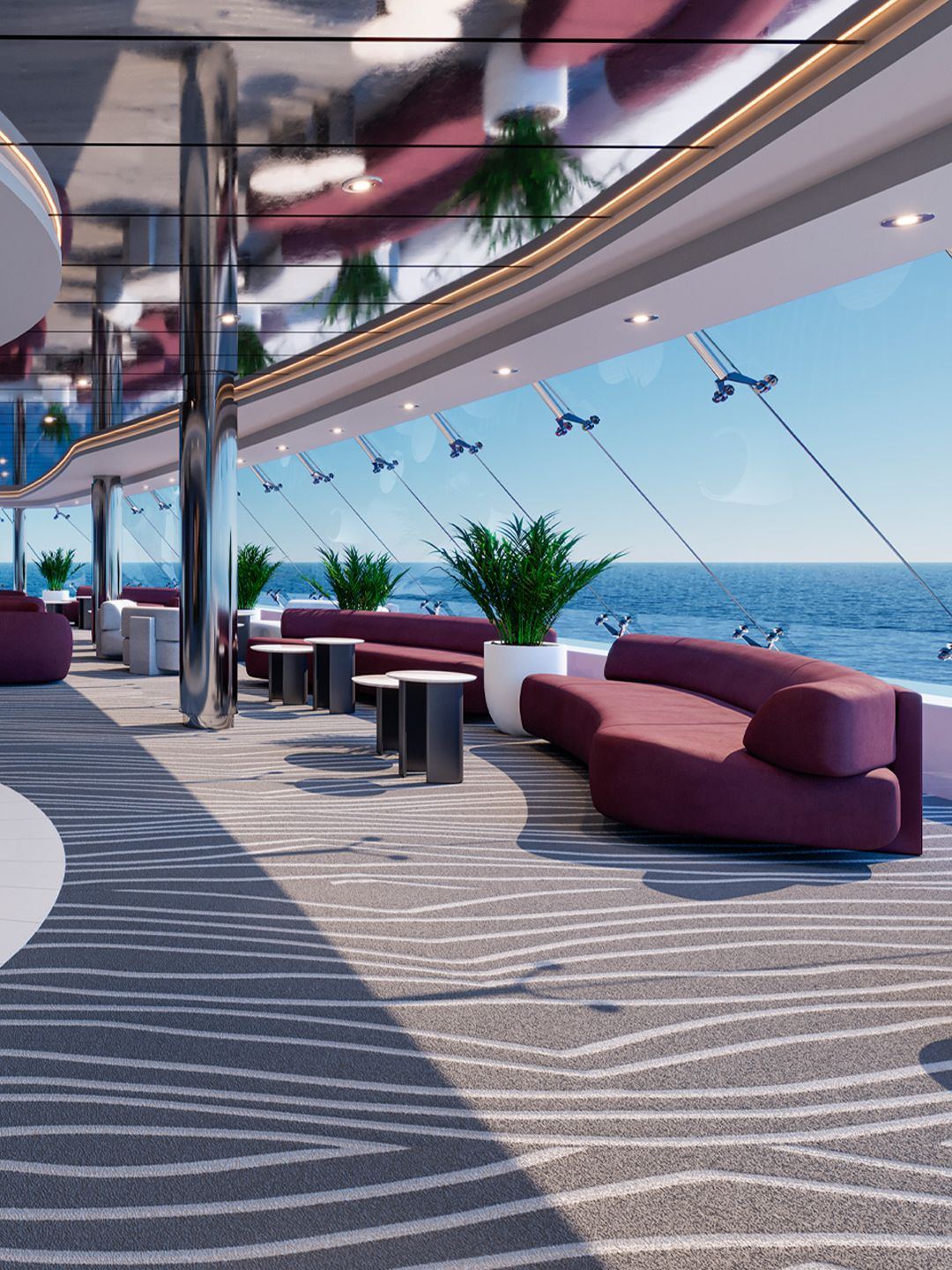 Как выглядит жизнь на борту: бассейн и джакузи в атриуме MSC Yacht Club